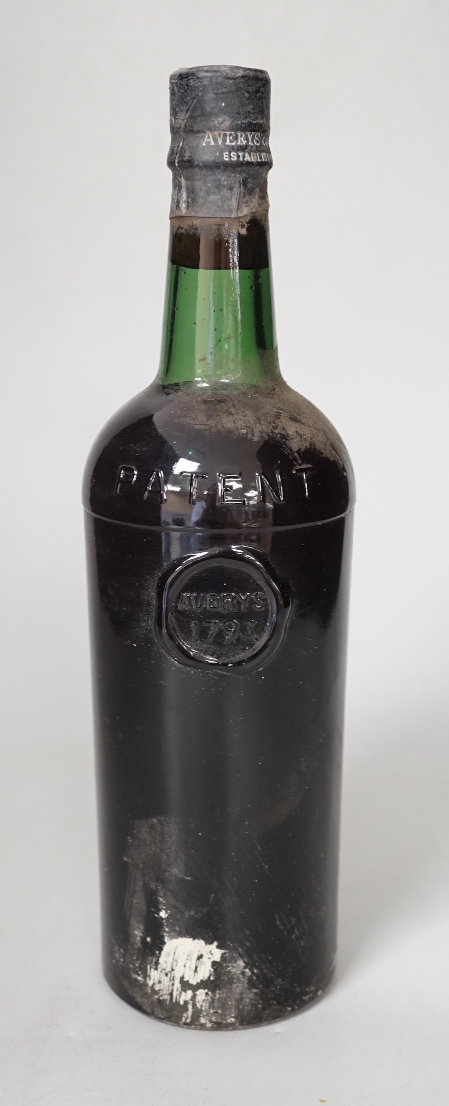 Seven bottles of Avery‘s port, given as a wedding gift to the owner in 1963 and believed to be of the date or earlier